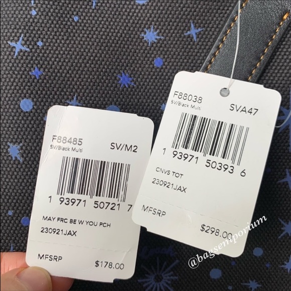 Coach x Star Wars Large Canvas Tote Pouch Set - Picture 7 of 8